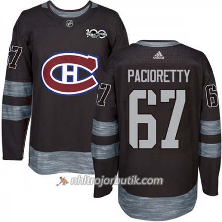 Män Ishockey Montreal Canadiens Tröja Max Pacioretty 67 1917-2017 100th Anniversary Adidas Svart Authentic